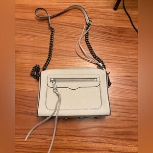 Rebecca Minkoff Cream Crossbody Bag with Chain Strap